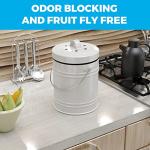 Small Odorless Kitchen Compost Bin with Lid