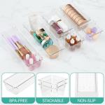 6 Pack Clear Acrylic Drawer Organizer Set