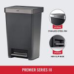Rubbermaid Step-On Trash Can 12.4 Gallon Charcoal