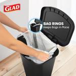 Glad 13 Gallon Step-On Trash Can with Lid