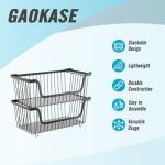 Stackable Metal Wire Baskets for Kitchen Storage