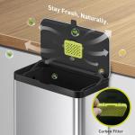 Stainless Steel Kitchen Compost Bin with Removable Bucket