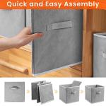 Criusia 11-Inch Heavy Duty Fabric Storage Bins - 8 Pack