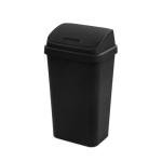 Sterilite 4-Pack Swing Top Trash Bin, Black