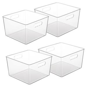 Vtopmart 4 Pack Clear Extra Large Storage Bins