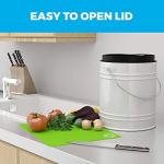 Small Odorless Kitchen Compost Bin with Lid