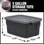 Rubbermaid 6-Pack Heavy Duty 3 Gallon Storage Bins