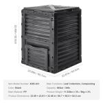 VEVOR 80 Gallon Garden Compost Bin with Lid