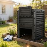 F2C 80 Gallon Outdoor Compost Bin with Gloves