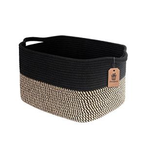 Goodpick Black Woven Storage Basket for Organizing