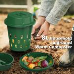 XIAN 2-Pack Inground Worm Compost Bin 8L