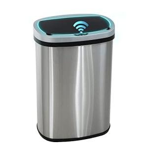 Touchless 13 Gallon Stainless Steel Trash Bin