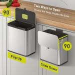 Stainless Steel Kitchen Compost Bin with Removable Bucket