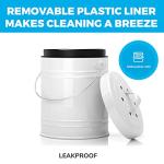 Small Odorless Kitchen Compost Bin with Lid