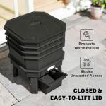 Outsunny 4-Tray Worm Composter Bin for Gardens