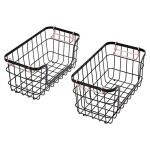 Stackable Metal Wire Storage Baskets - Black, 2 Count