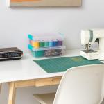 IRIS USA 2 Qt Craft Storage Bins, 6-Pack