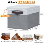 4 Pack Large Storage Bins with Lids