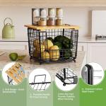 Stackable Wire Storage Basket for Kitchen Pantry
