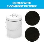 Small Odorless Kitchen Compost Bin with Lid