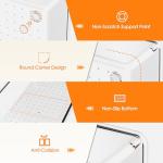 Criusia 10-Pack Clear Plastic Drawer Organizers