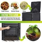 F2C 80 Gallon Outdoor Compost Bin with Gloves