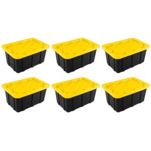 Sterilite 17 Gal Stackable Storage Bins, 6-Pack