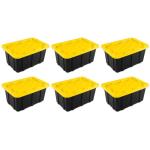 Sterilite 17 Gal Stackable Storage Bins, 6-Pack