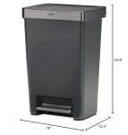 Rubbermaid Step-On Trash Can 12.4 Gallon Charcoal