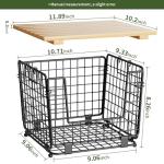 Stackable Wire Storage Basket for Kitchen Pantry