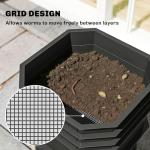 Outsunny 4-Tray Worm Composter Bin for Gardens