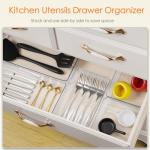 Criusia 10-Pack Clear Plastic Drawer Organizers