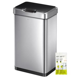 EKO Mirage-T Touchless 50L Stainless Steel Trash Can