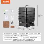 VEVOR 5-Tray Worm Compost Bin, 50L