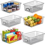 6 Pack Wire Baskets for Kitchen Storage