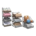 4-Pack Stackable Wire Baskets for Easy Organization