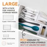 Clear Plastic Drawer Organizer Trays - 6 Pack