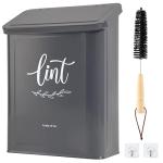 Magnetic Lint Bin with Brush for Laundry Room