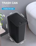 2 Pack 4 Gallon Bathroom Trash Can with Lid