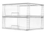 Vtopmart 2 Pack Stackable Clear Storage Bins