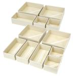 DIMJ 12-Pack Fabric Drawer Organizers - Beige