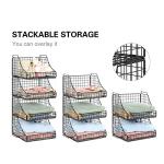 4-Pack Stackable Wire Baskets for Easy Organization