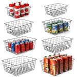 Extra Large Wire Baskets with Labels - 8 Set