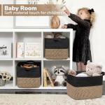 Goodpick Black Woven Storage Basket for Organizing