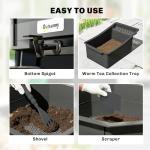 Outsunny 4-Tray Worm Composter Bin for Gardens