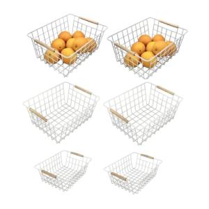 Evelots Pack of 6 Wire Storage Baskets