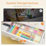 Criusia 10-Pack Clear Plastic Drawer Organizers