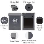 Magnetic Lint Bin with Brush for Laundry Room