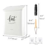 Magnetic Lint Bin with Brush for Laundry Room