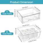 Vtopmart 2 Pack Stackable Clear Storage Bins
